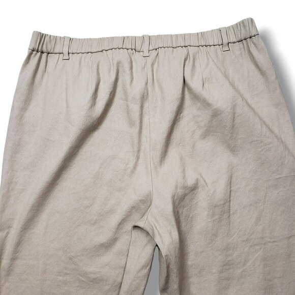 J Jill Linen Stretch Pants Womens 18 Beige High Rise Pockets - Picture 6 of 11